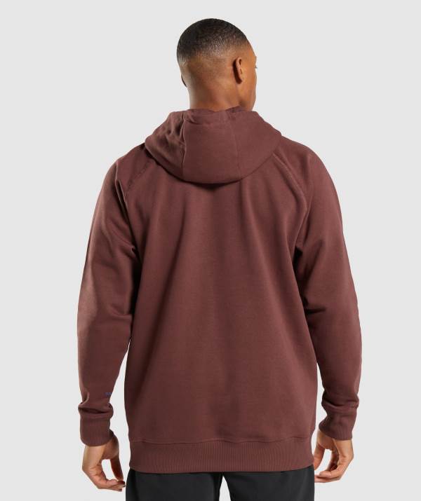 Panske Mikiny S Kapucňou Gymshark Apollo Ruzove Hnede | MN0986421